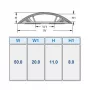 ACT Kabelkanal rund aus PVC 50 mm, Grau, PVC, V-0, 50 mm