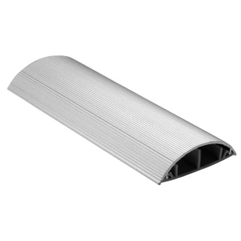 ACT-Verdrahtungskanal runder Typ mit Aluminiumabdeckung 70 mm, Grau, Aluminium, PVC, V-0, Klebeband, 70 mm