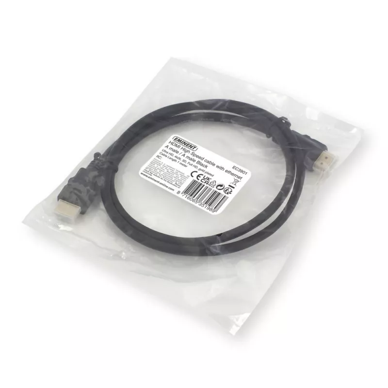 Ewent EC3901 HDMI-Kabel 1 m HDMI Typ A (Standard) Schwarz