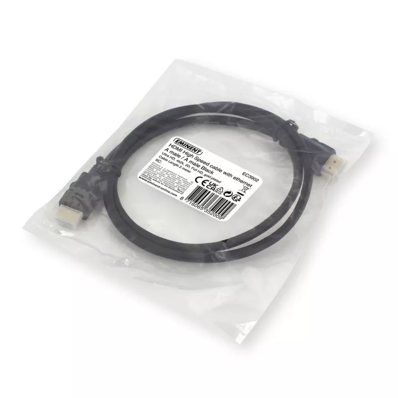 Ewent EC3902 HDMI-Kabel 2 m HDMI Typ A (Standard) Schwarz