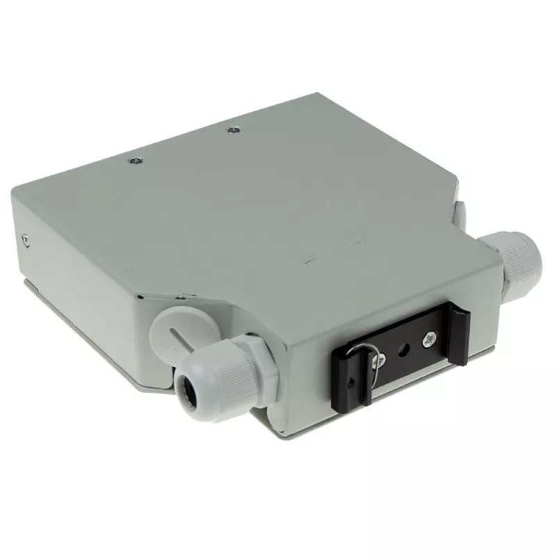 ACT DIN-Schienen-Glasfaser-Abschlussbox unbestückt, 12 Ports, Glasfaser, Elfenbein, 130 mm, 130 mm, 45,3 mm, Box