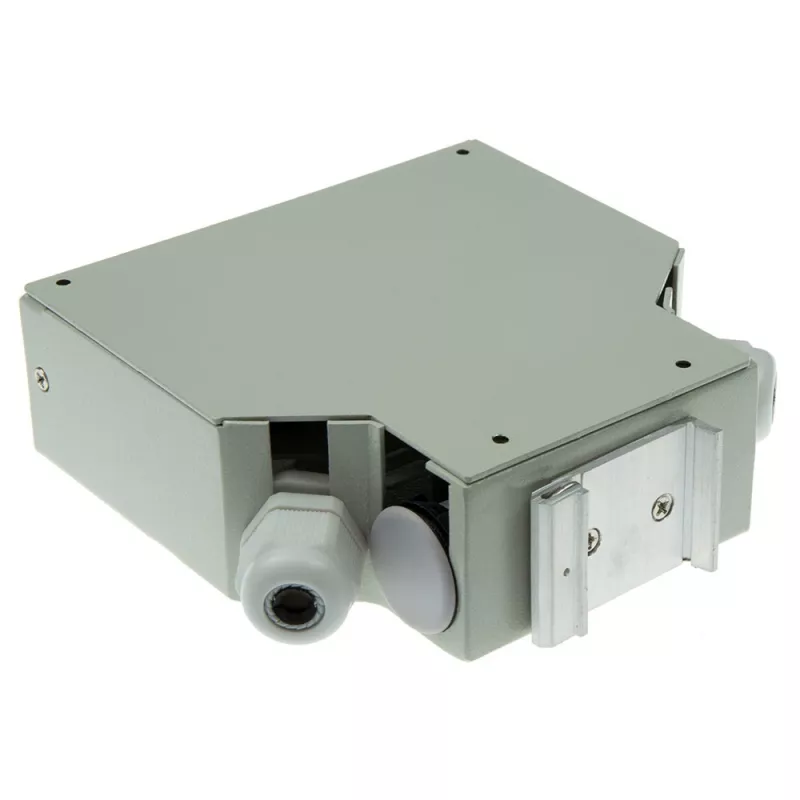 ACT DIN-Schienen-Glasfaser-Abschlussbox unbestückt, 12 Ports, Glasfaser, Elfenbein, 130 mm, 130 mm, 45,3 mm, Box