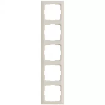 Legrand Rahmen 5-fach für modulare Schalter und Steckdosen, Modell 776005, Farbe mandelweiß