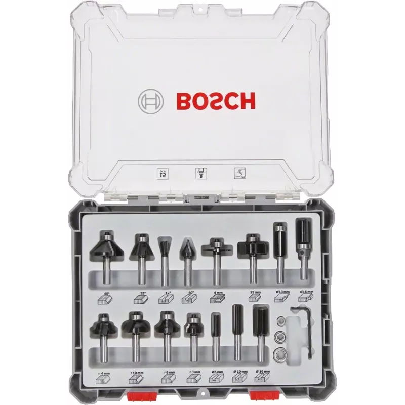 Bosch 2607017473 Fräser-Set 15 Stück