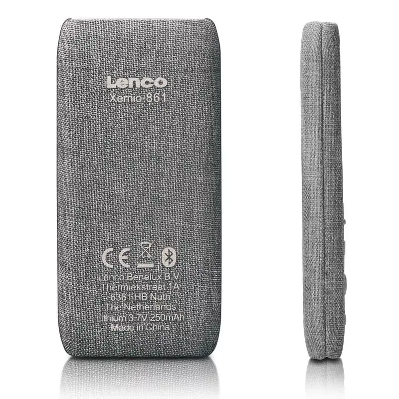 MP4-Player Lenco Xemio-861 8 GB Grau USB 3.2 UKW-Radio