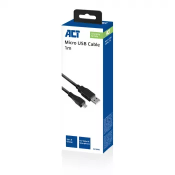 ACT USB 2.0 Lade-/Datenkabel A-Stecker – Micro-B-Stecker, 1 Meter