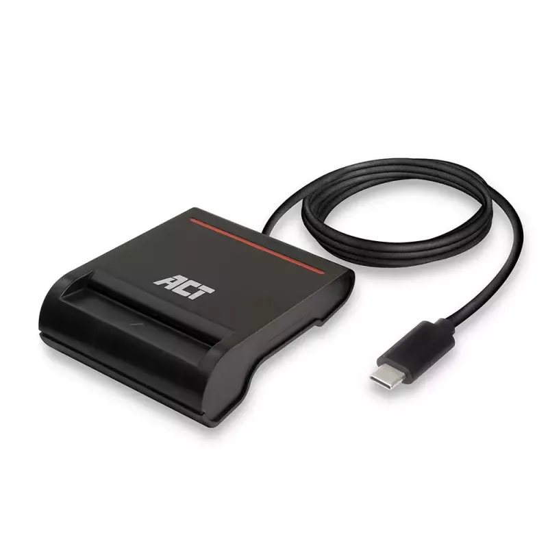 ACT Externer USB-C Smartcard eID Kartenleser, schwarz
