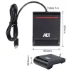 ACT Externer USB-C Smartcard eID Kartenleser, schwarz