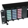 ACT Fiber Panel High Density 2HE für 12 MTP®-MPO-Kassetten / Keystone-Adapterplatten