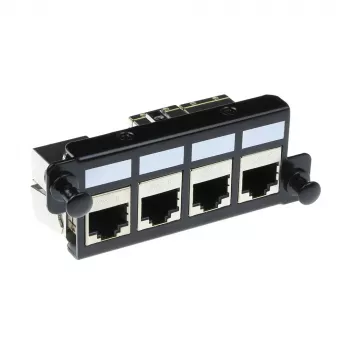 ACT Adapterplatte für 4 x Keystone FTP, Adapter, Schwarz, 1 Stück(e)