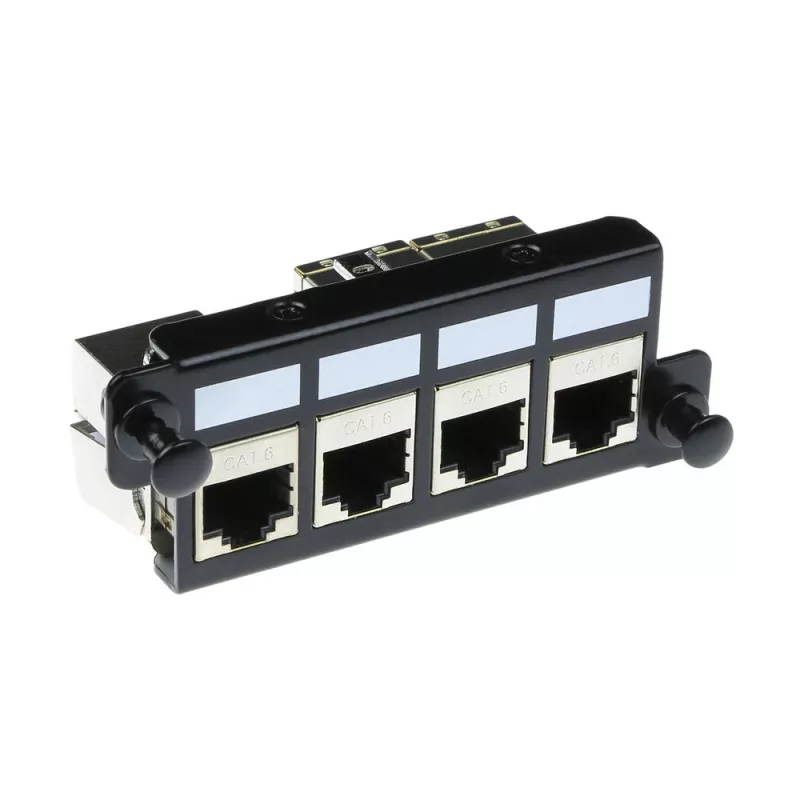 ACT Adapterplatte für 4 x Keystone FTP, Adapter, Schwarz, 1 Stück(e)