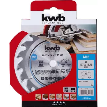 Kreissägeblatt KWB 581557 12,7 cm für Hartholz, Kunststoff, Sperrholz, Weichholz