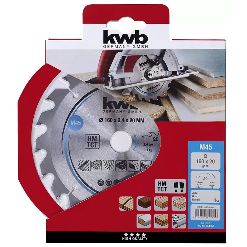 Kreissägeblatt KWB 584557 Hartmetallbestückt 1 Stk.