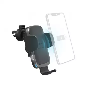 Hama FC10 Motion Smartphone Schwarz, Metallic Zigarettenanzünder Kabelloses Laden Schnellladen Auto