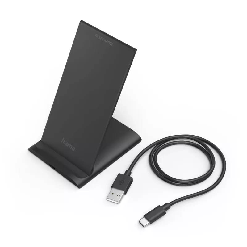 Hama QI-FC10S Smartphone Schwarz USB Kabelloses Laden Schnellladen Innenbereich
