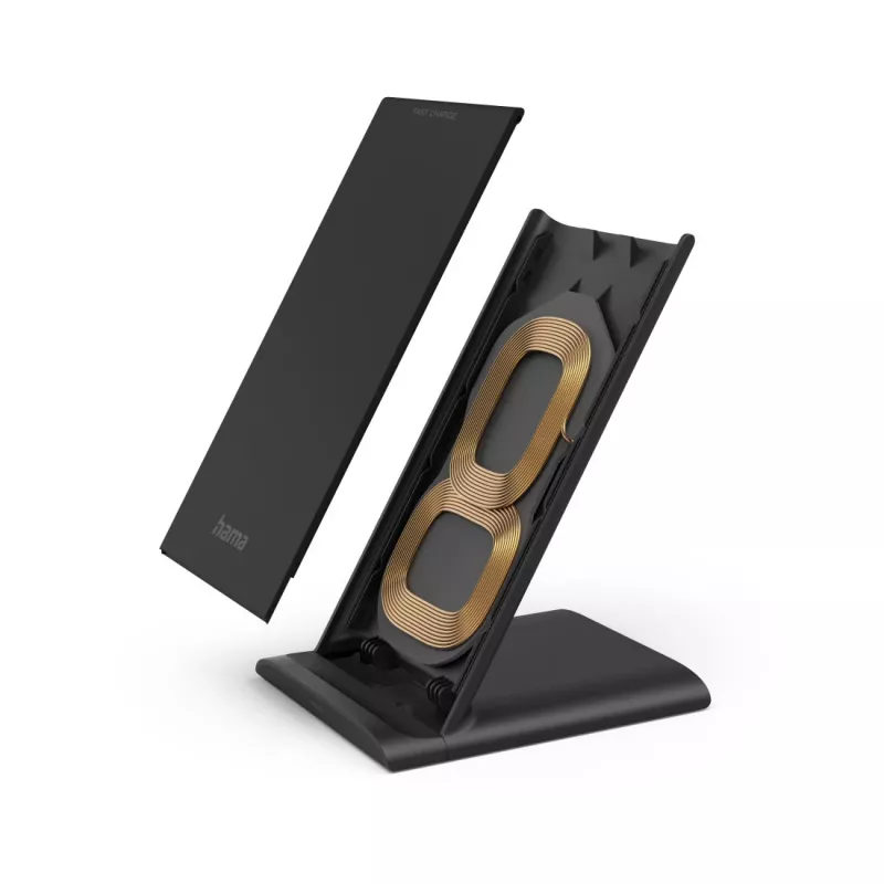 Hama QI-FC10S Smartphone Schwarz USB Kabelloses Laden Schnellladen Innenbereich