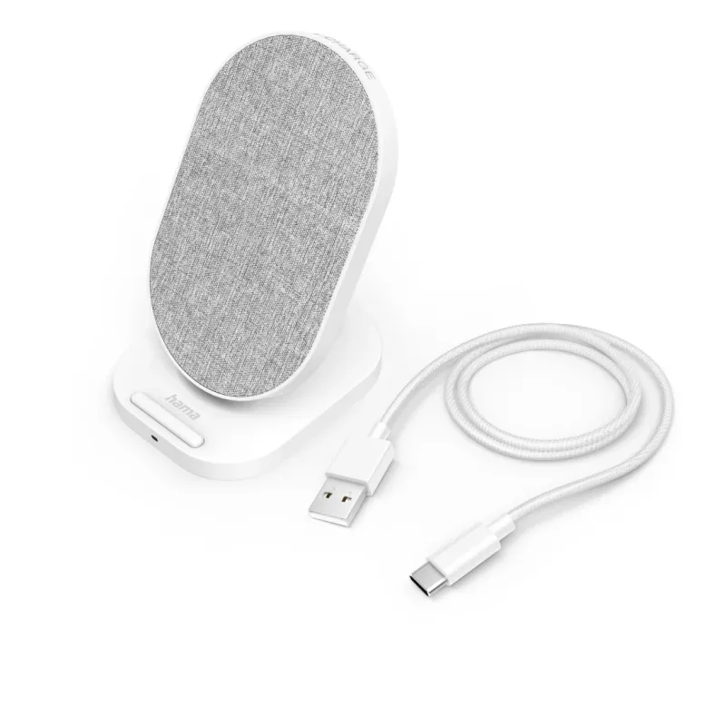 Hama QI-FC10S-Fab Smartphone Weiß USB Kabelloses Laden Schnellladen Für den Innenbereich