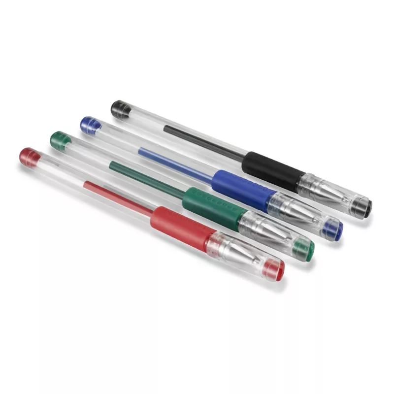 Hama Basic Gelschreiber mit Kappe Schwarz, Blau, Grün, Rot 4 Stück