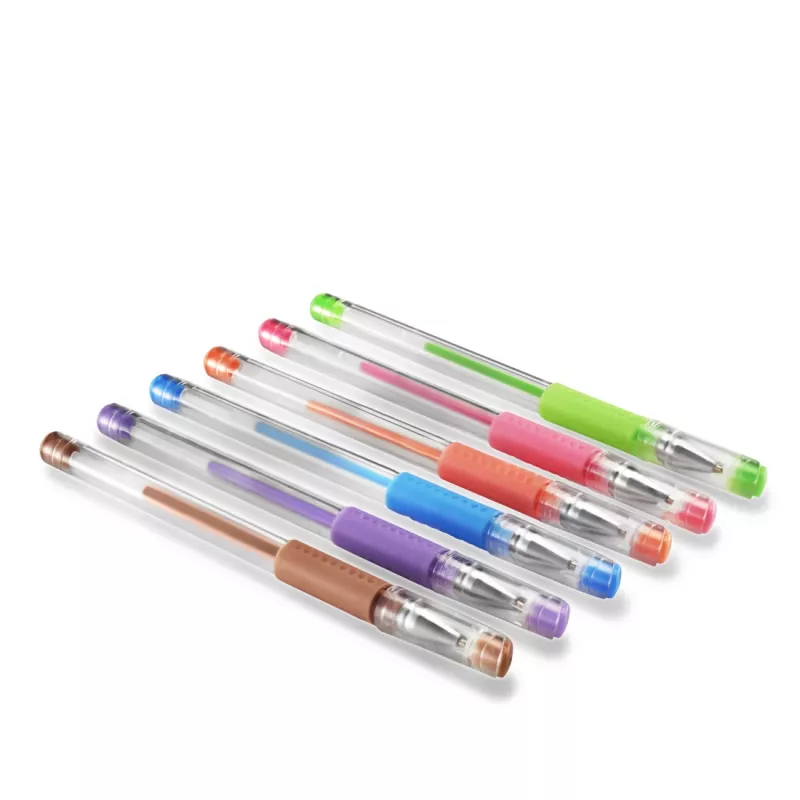 Hama Pastel Kappen-Gelschreiber Blau, Braun, Grün, Orange, Pink, Lila 6 Stk.
