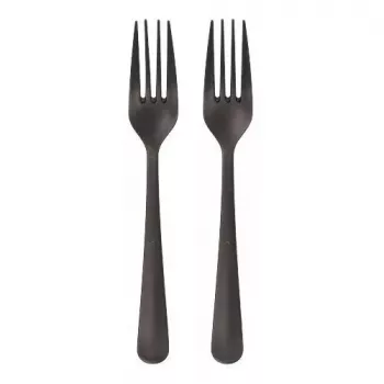 Einweggabel Papstar 96526 Polypropylen 200 Stück Schwarz 190 mm