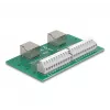 DeLOCK RJ50 2 x Buchse auf 2 x Reihenklemme mit Druckknopf für DIN-Schiene