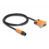 DeLOCK M12 CAN-Bus-Kabel A-kodiert 5-polig Stecker auf D-Sub 9 Buchse 1 m