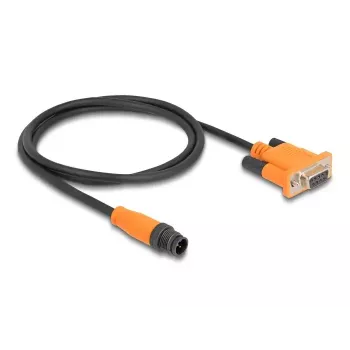 DeLOCK M12 CAN-Bus-Kabel A-kodiert 5-polig Stecker auf D-Sub 9 Buchse 1 m