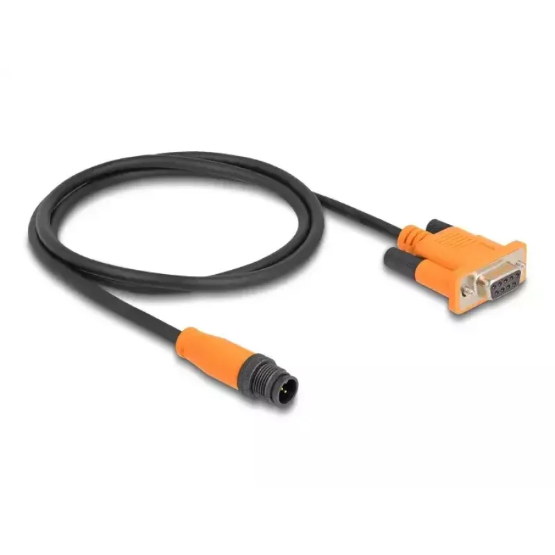 DeLOCK M12 CAN-Bus-Kabel A-kodiert 5-polig Stecker auf D-Sub 9 Buchse 1 m