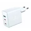 SWISSTEN Reise-Ladegerät GaN 70W 2×USB-C Schnellladegerät für Laptops und Telefone