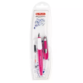 Füller Herlitz my.pen Patronenfüllsystem Pink Weiß