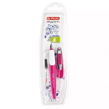 Füllfederhalter Herlitz my.pen Patronenfüllsystem Pink Weiß