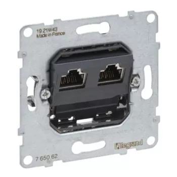 Legrand 765062 Steckdose 2 x RJ-45 Schwarz