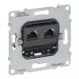 Legrand 765062 Steckdose 2 x RJ-45 Schwarz