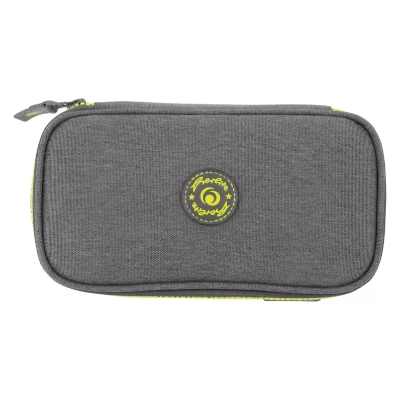 Federmäppchen Herlitz beatBox ABC Polyester Grau Gelb 225x120x70mm