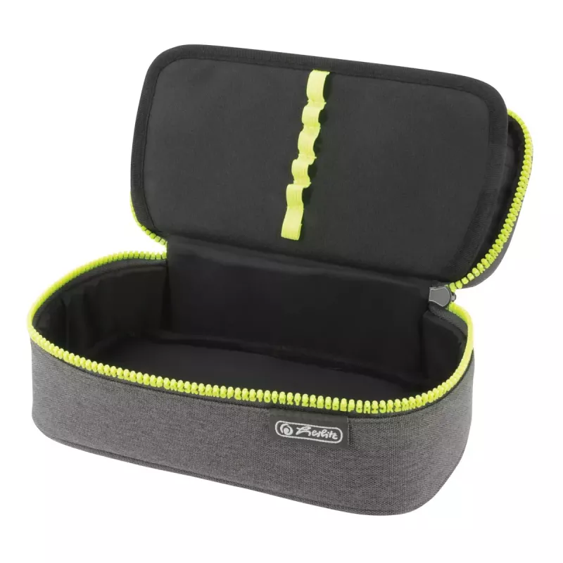 Federmäppchen Herlitz beatBox ABC Polyester Grau Gelb 225x120x70mm