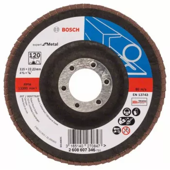 Schleifscheibe Bosch X551 Expert for Metal — für Kohlenstoffstahl, Gusseisen, Nichteisenmetall, 1 Stk.
