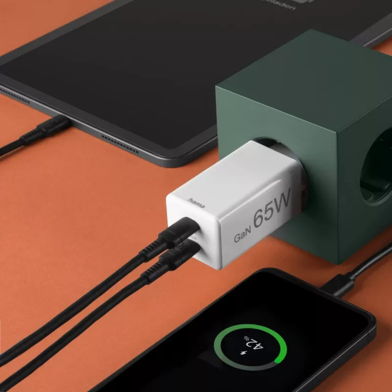 Hama 00201994 mobiles Ladegerät Laptop, Smartphone, Tablet Weiß AC Schnellladung Innenbereich