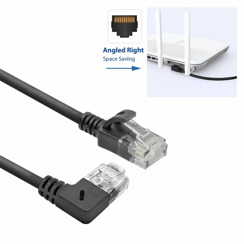 ACT Schwarz 1,5 Meter U/UTP CAT6A LSZH Slimline Patchkabel mit DC2951