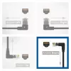 ACT Schwarz 2 Meter U/UTP CAT6A LSZH Slimline-Patchkabel mit RJ45-Steckern 90° abgewinkelt nach unten auf gerade