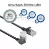 ACT Schwarz 3 Meter U/UTP CAT6A LSZH Slimline Patchkabel mit RJ45 DC4903