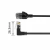 ACT Schwarz 0,25 Meter U/UTP CAT6A LSZH Slimline Patchkabel mit DC4952