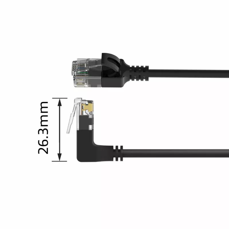 ACT Schwarz 0,25 Meter U/UTP CAT6A LSZH Slimline Patchkabel mit DC4952