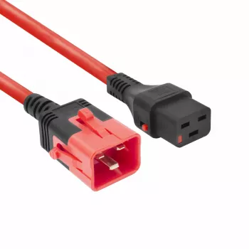 ACT Netzkabel C19 IEC Lock - C20 IEC Lock Dual Locking rot 3 m, PC3641