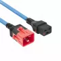 ACT Powercord C19 IEC Lock - C20 IEC Lock Dual Locking blau 1 m, PC3634