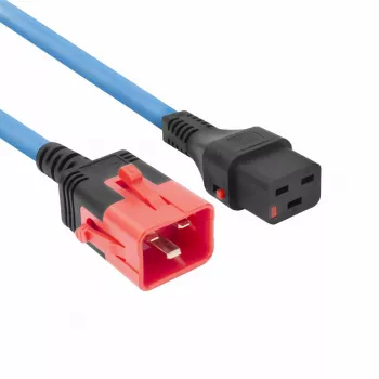 ACT Stromkabel C19 IEC Lock C20 IEC Lock Dual Locking blau 3 m 250 V 16 A