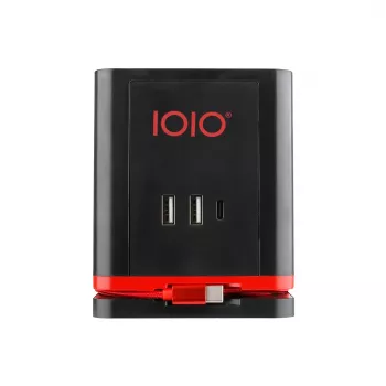 Stromverteilerwürfel Olympia SW 1000 mit 3 Steckdosen, 1,5 m Kabel, 230 V, 16 A, Schwarz/Rot