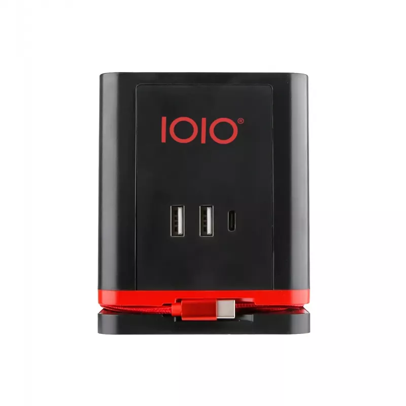 Stromverteilerwürfel Olympia SW 1000 mit 3 Steckdosen, 1,5 m Kabel, 230 V, 16 A, Schwarz/Rot