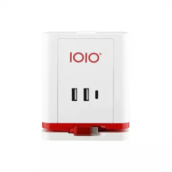 Power-Erweiterungswürfel Olympia SW 1000 – 3 AC-Steckdosen, 1,5 m Kabel, 230 V/16 A, rot und weiß