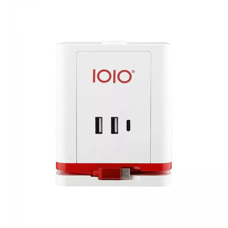Power-Erweiterungswürfel Olympia SW 1000 – 3 AC-Steckdosen, 1,5 m Kabel, 230 V/16 A, rot und weiß