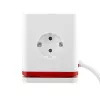 Power-Erweiterungswürfel Olympia SW 1000 – 3 AC-Steckdosen, 1,5 m Kabel, 230 V/16 A, rot und weiß
